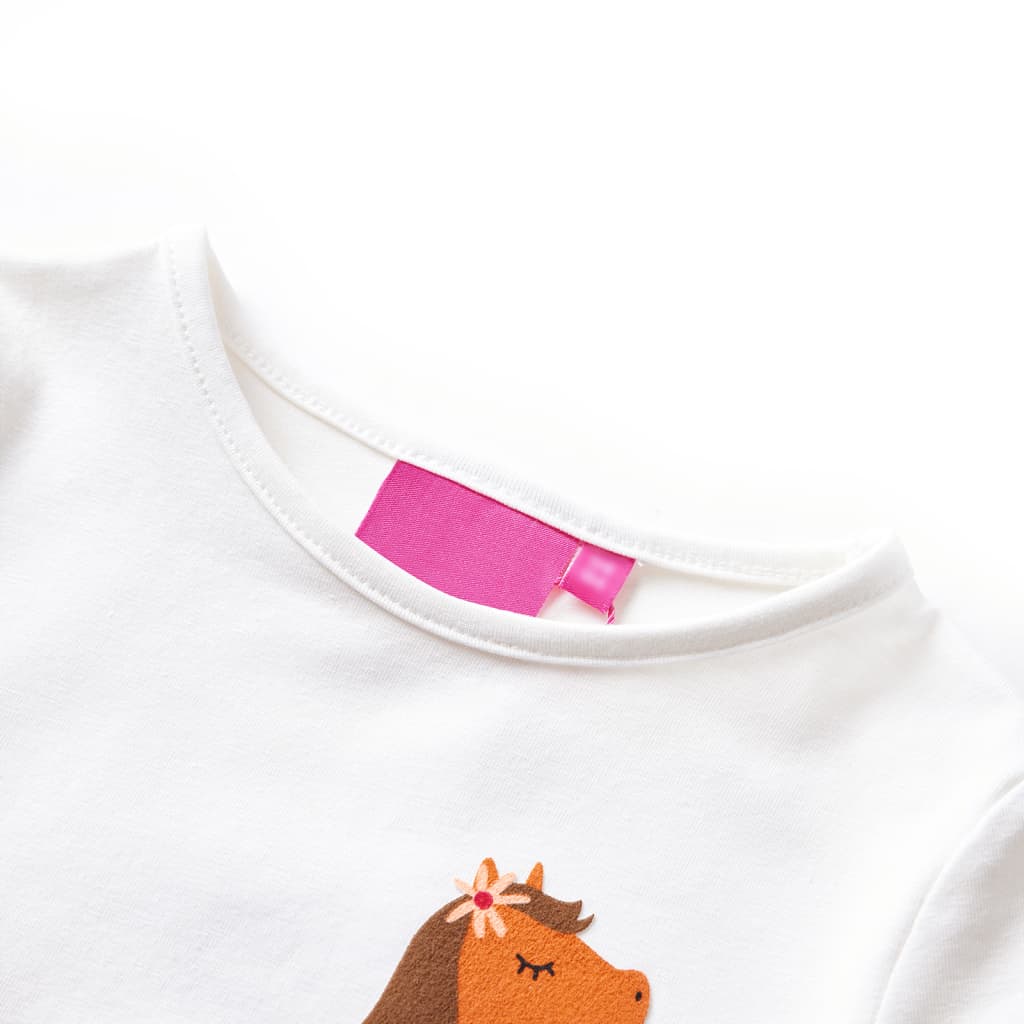 T-shirt de manga comprida para criança cor cru 128 – Image 3