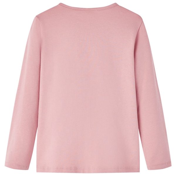 T-shirt de manga comprida para criança rosa-claro 92 – Image 2