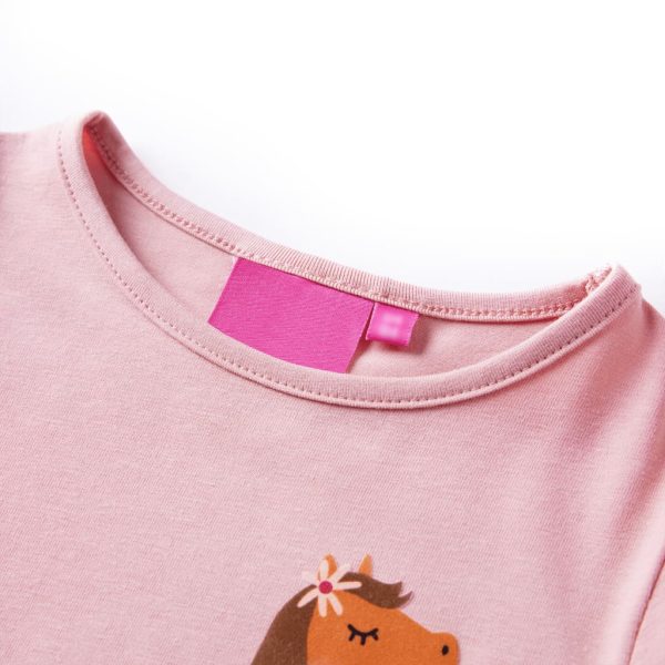 T-shirt de manga comprida para criança rosa-claro 92 – Image 3