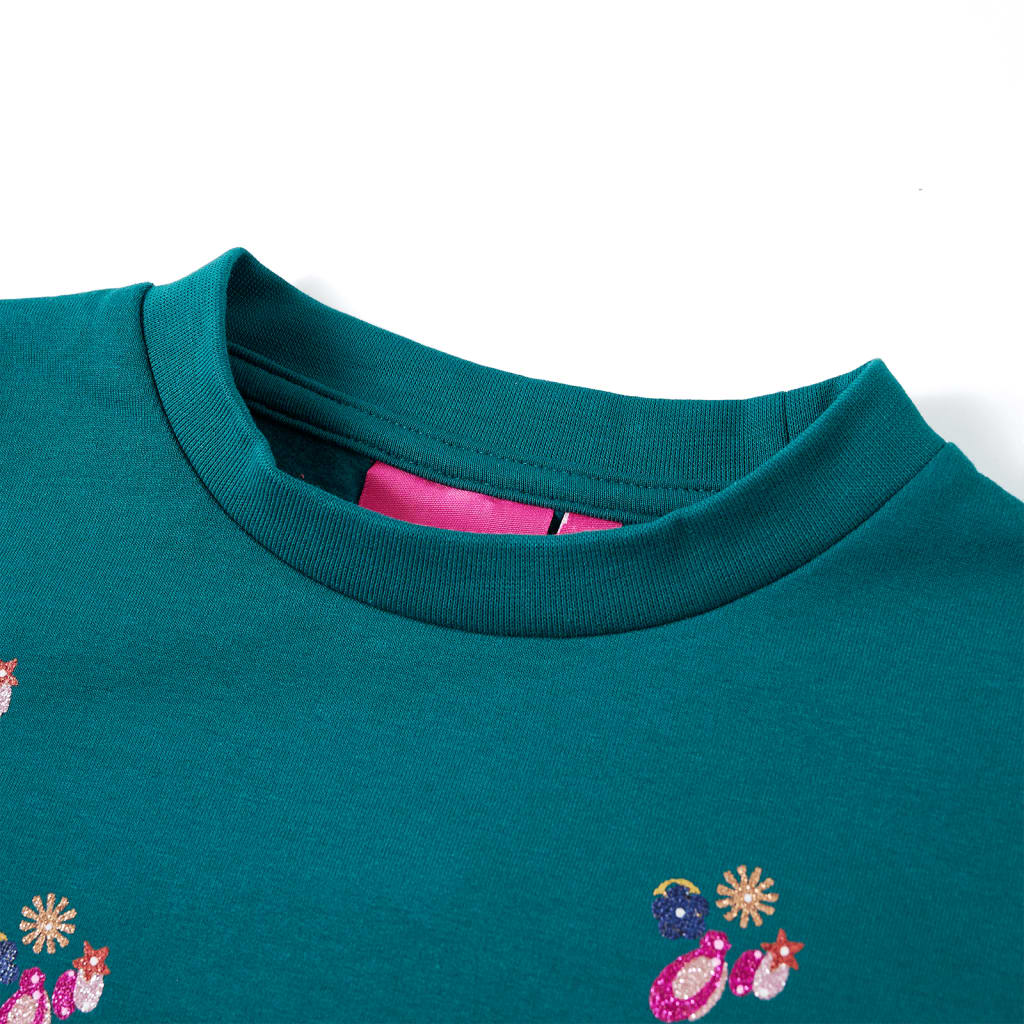 Sweatshirt para criança verde-escuro 104 – Image 3