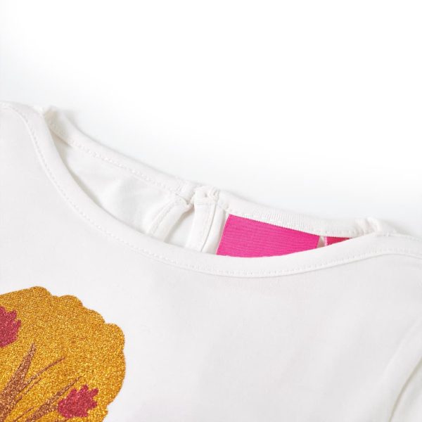 T-shirt de manga comprida para criança cor cru 140 – Image 3