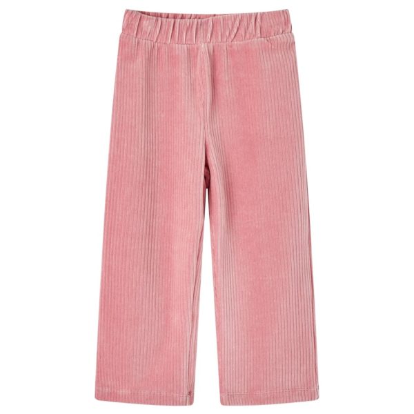 Calças para crianças bombazina rosa-claro 128