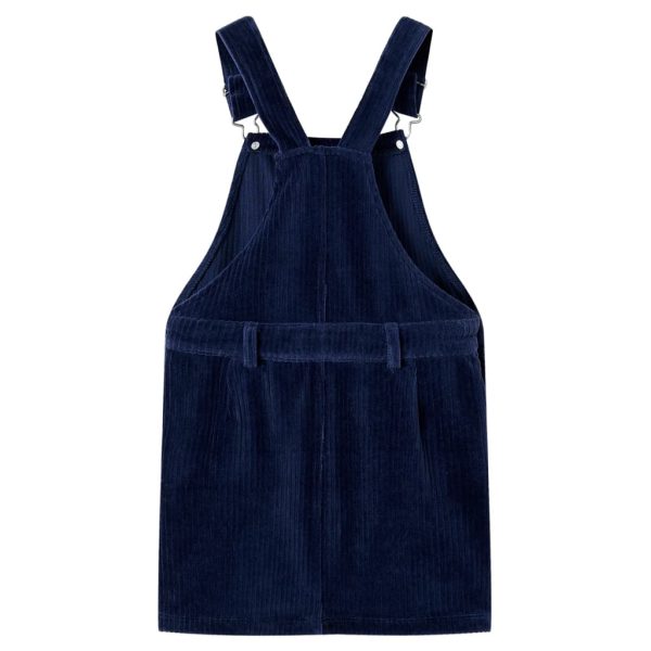 Vestido com peitilho para criança bombazina azul-marinho 92 – Image 2