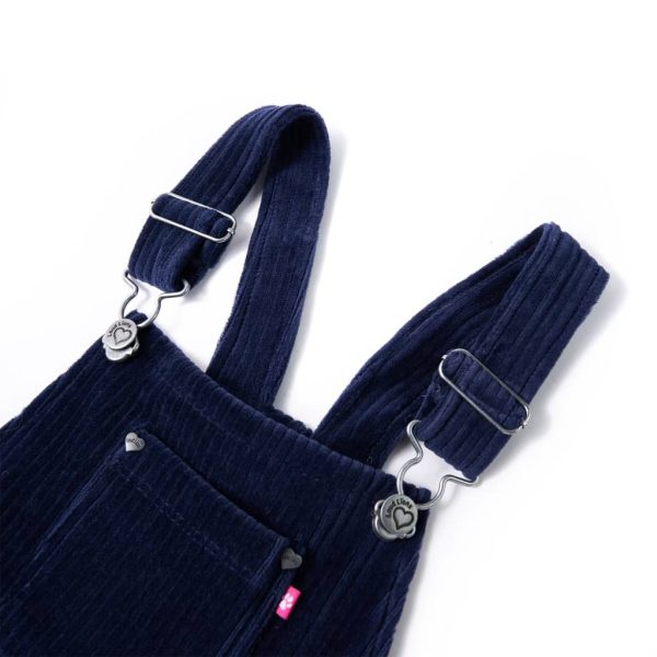 Vestido com peitilho para criança bombazina azul-marinho 128 – Image 3