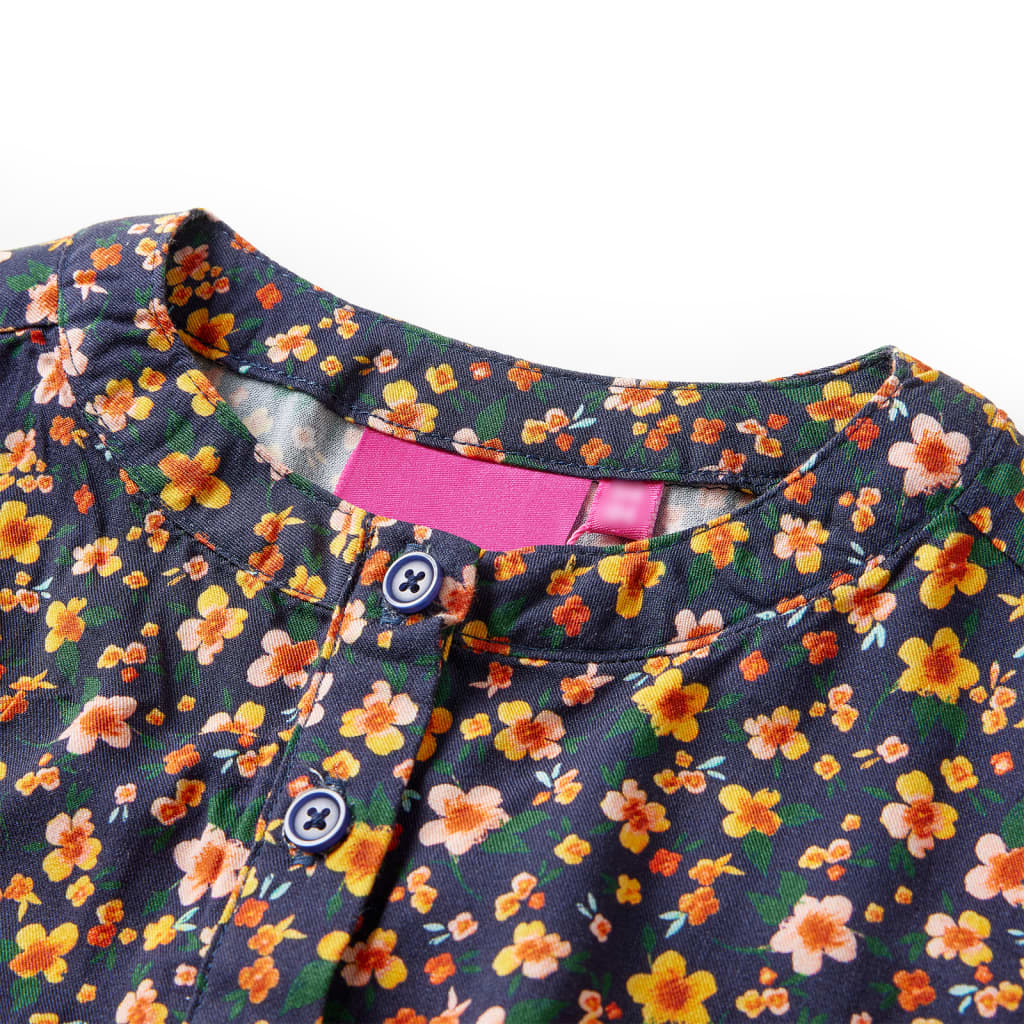 Vestido de manga comprida para criança azul-marinho 116 – Image 3