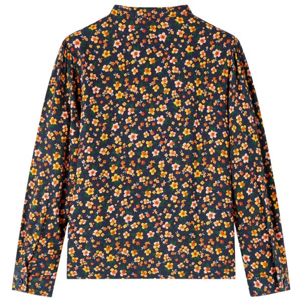 Camisa para criança com colarinho mandarim azul-marinho 104 – Image 2