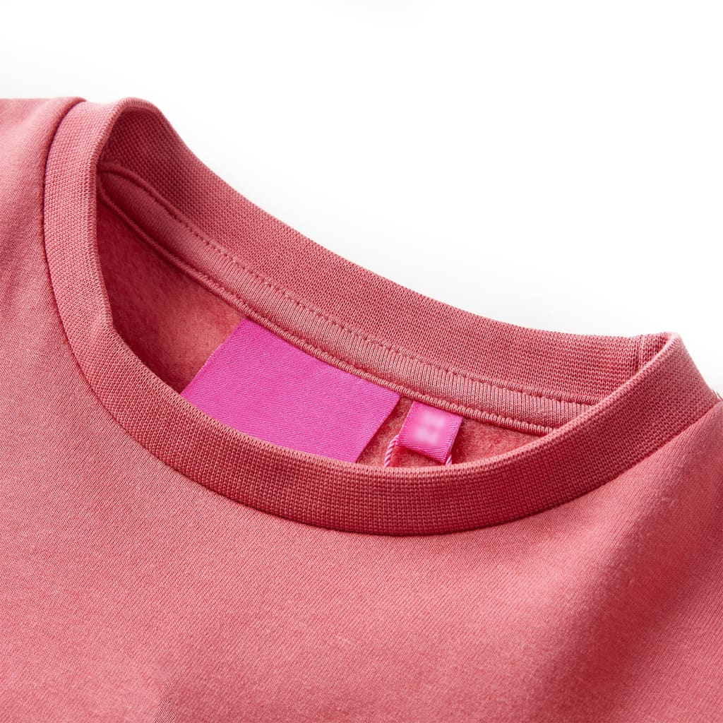 Sweatshirt para criança blocos de cores rosa e henna 104 – Image 3