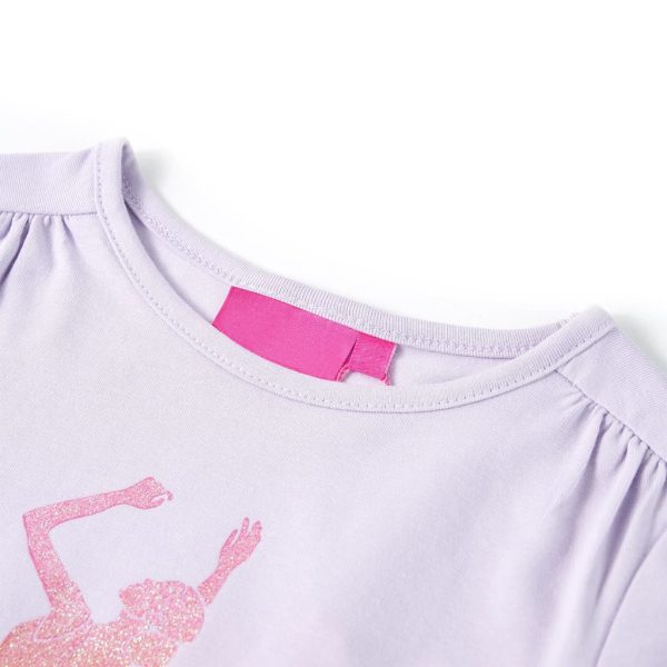 T-shirt de manga comprida para criança lilás-claro 116 – Image 3
