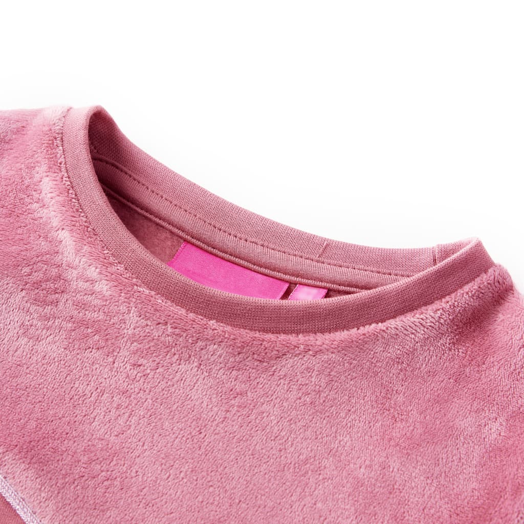 Sweatshirt para criança design retalhos de veludo cor framboesa 140 – Image 3