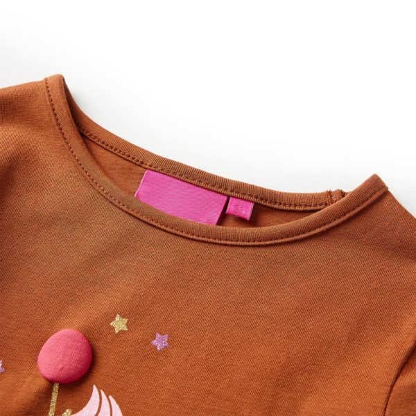 T-shirt de manga comprida para criança cor conhaque 104 – Image 3