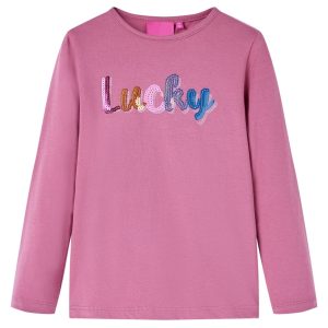 T-shirt de manga comprida para criança cor framboesa 104