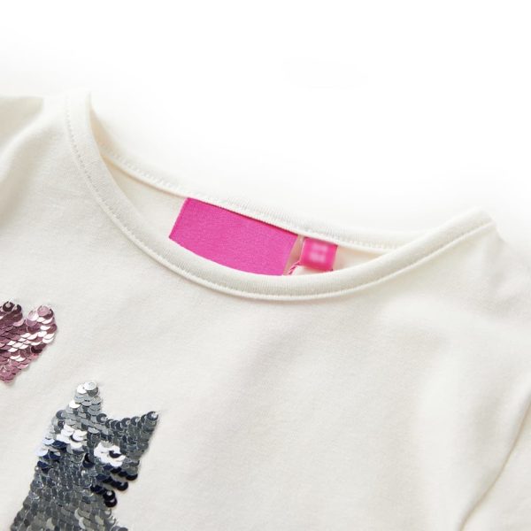 T-shirt de manga comprida para criança cor cru 116 – Image 3