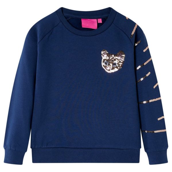 Sweatshirt para criança azul-marinho 128