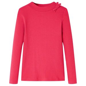 T-shirt de manga comprida para criança rosa-choque 104