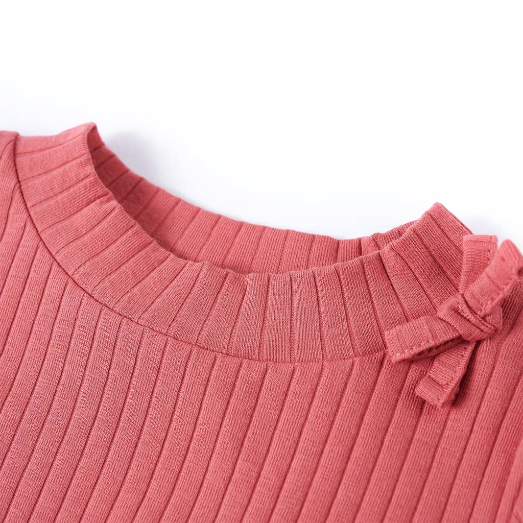 T-shirt de manga comprida para criança rosa-velho 116 – Image 3