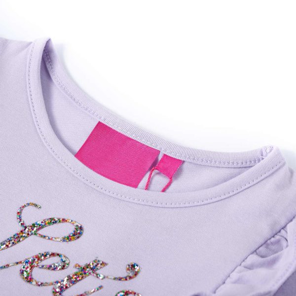 T-shirt de manga comprida para criança brilhantes lilás 104 – Image 3