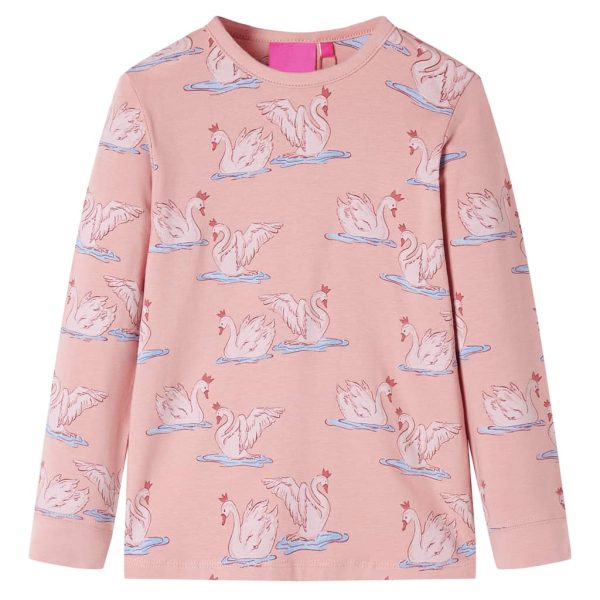 Pijama de manga comprida para criança rosa-claro 104 – Image 2