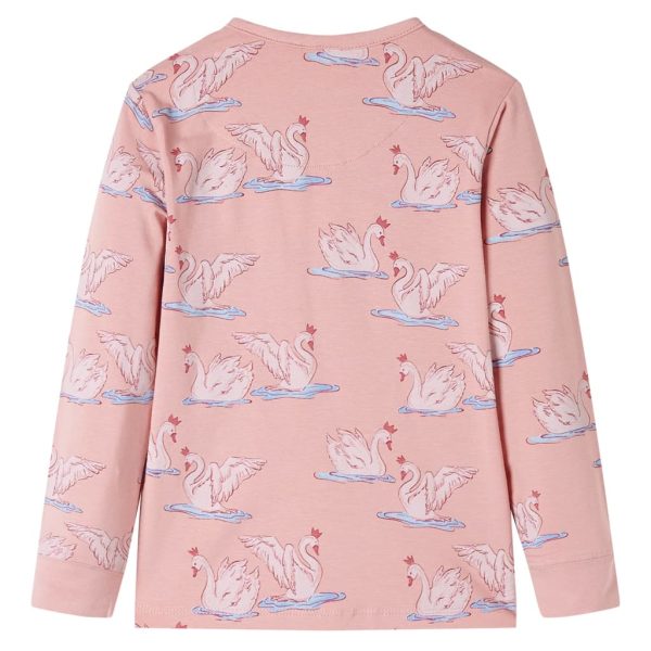 Pijama de manga comprida para criança rosa-claro 116 – Image 3