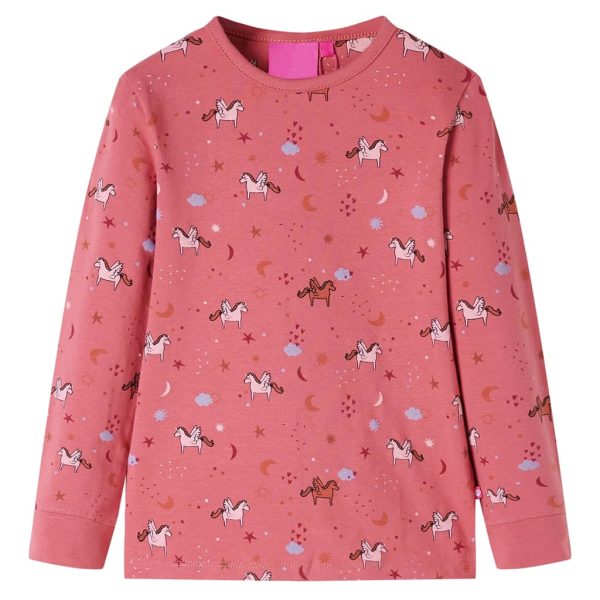 Pijama de manga comprida para criança rosa-velho 116 – Image 2