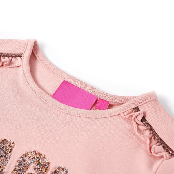 T-shirt de manga comprida para criança rosa-claro 92 – Image 3