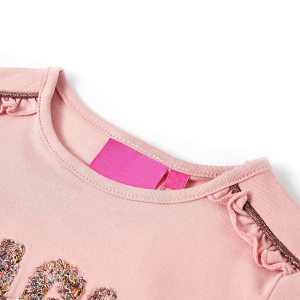 T-shirt de manga comprida para criança rosa-claro 104 – Image 3