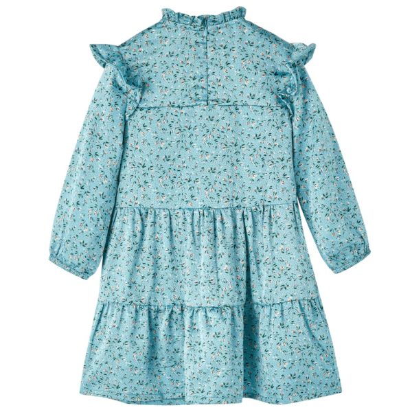 Vestido de manga comprida para criança azul 104 – Image 2