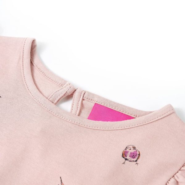 T-shirt de manga comprida para criança rosa 92 – Image 3