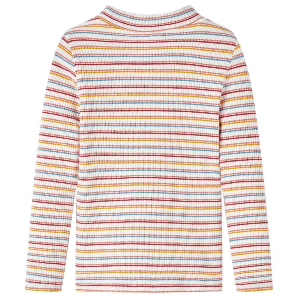 T-shirt manga comprida para criança de meia gola cor cru 104 – Image 2