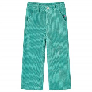 Calças para crianças bombazina verde-menta 128