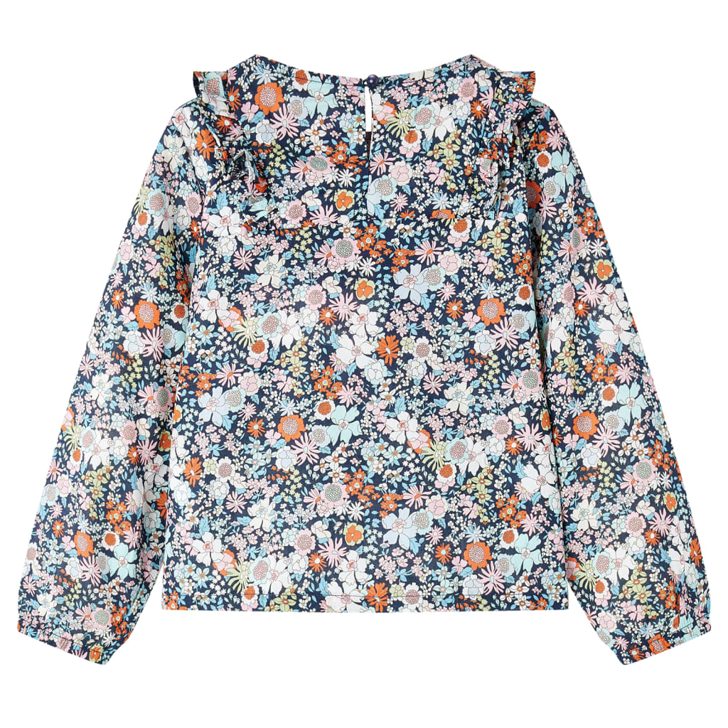 Camisola manga comprida para criança azul-escuro 128 – Image 2