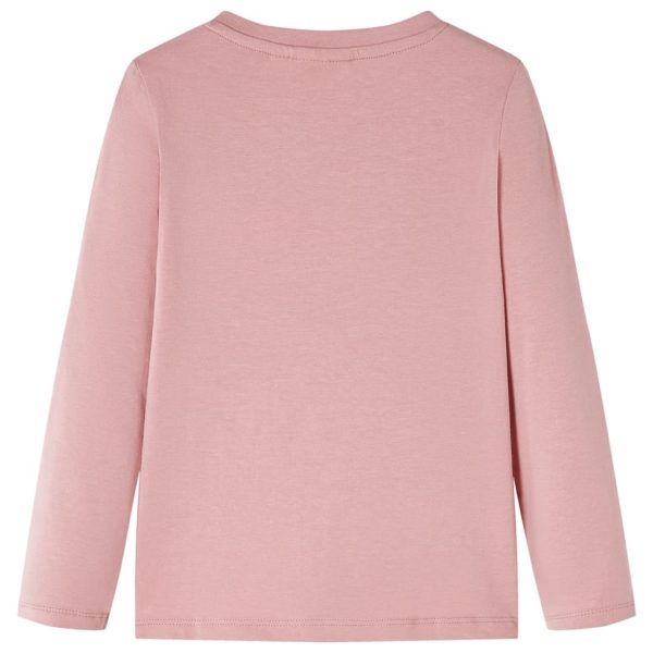 T-shirt de manga comprida para criança rosa 104 – Image 2