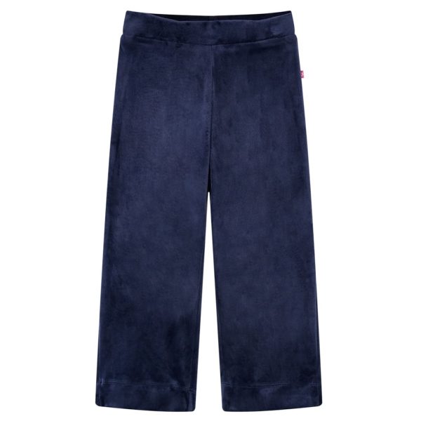 Calças para criança veludo azul-escuro 104
