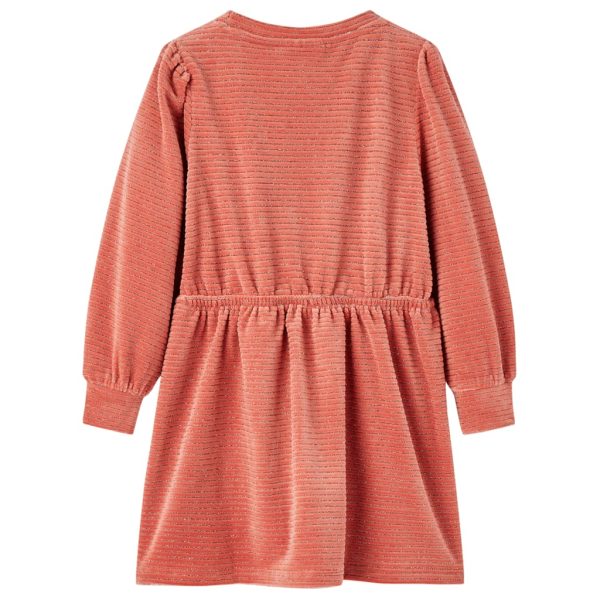 Vestido de manga comprida p/ criança rosa-médio 104 – Image 2