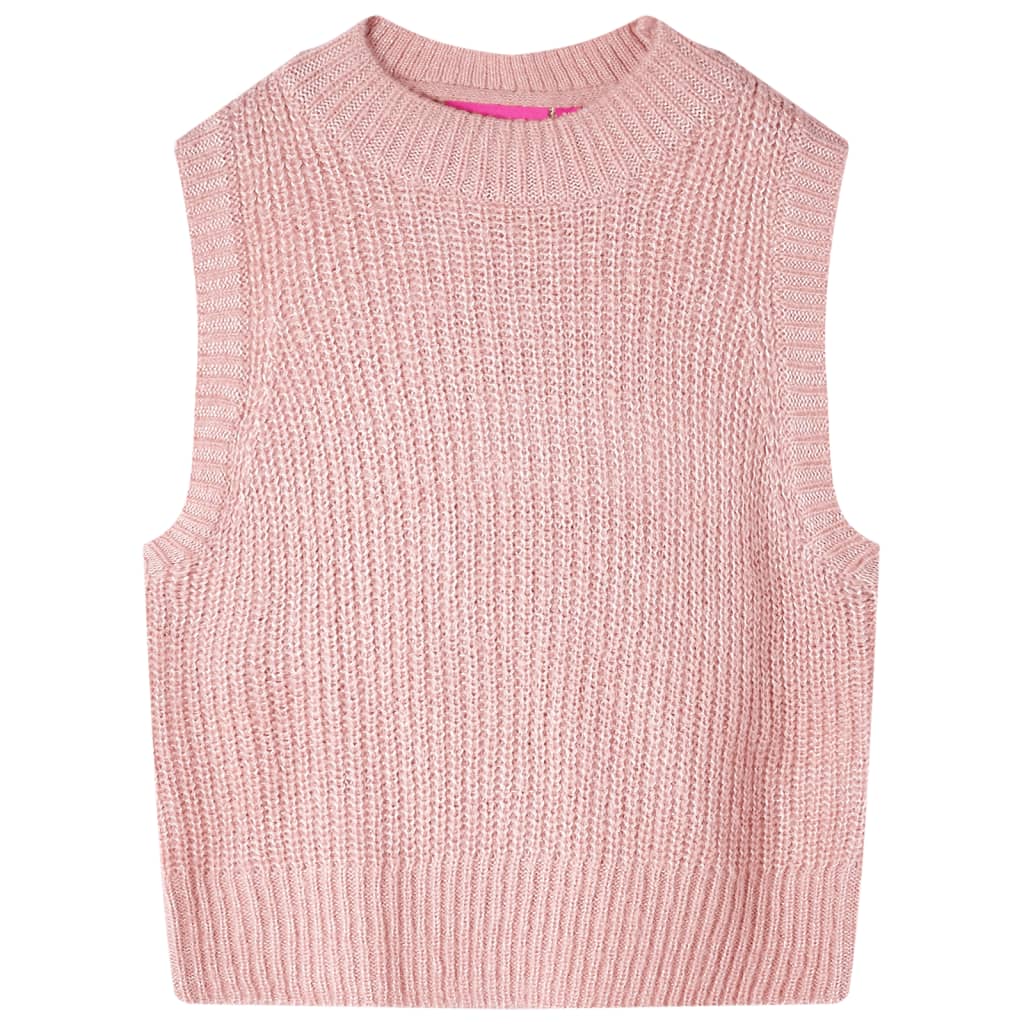 Colete de malha para criança rosa-claro 104