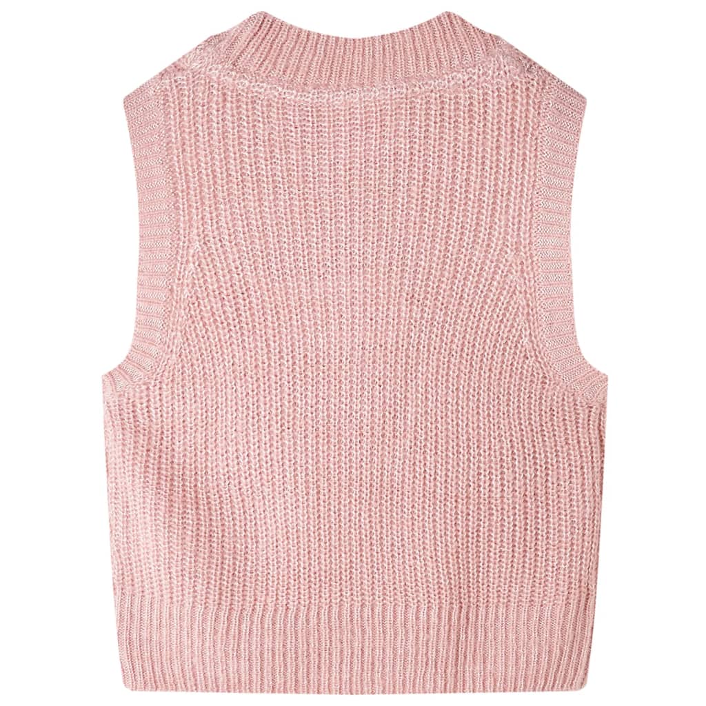 Colete de malha para criança rosa-claro 104 – Image 2