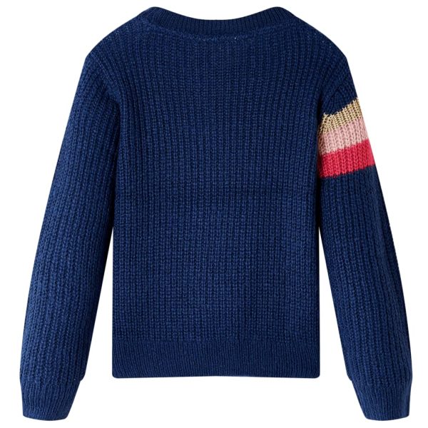 Camisola de malha para criança azul-marinho 140 – Image 2