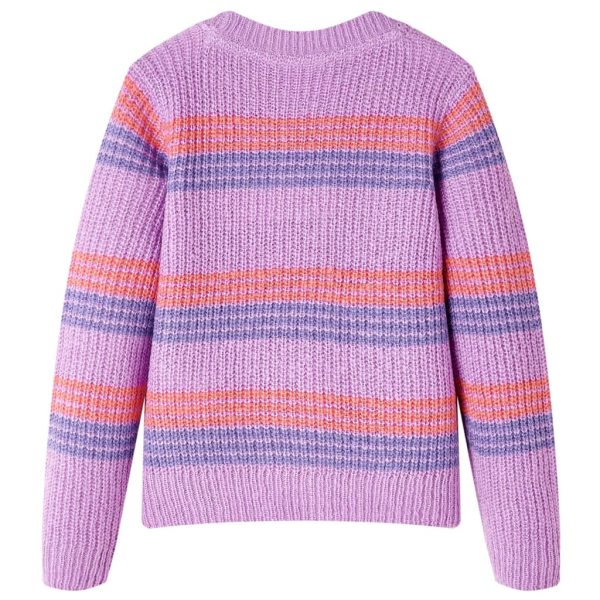 Camisola de malha para criança riscas lilás e rosa 92 – Image 2