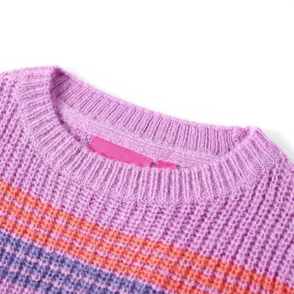 Camisola de malha para criança riscas lilás e rosa 92 – Image 3