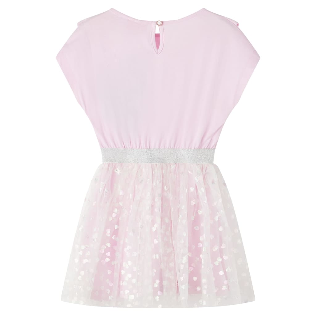 Vestido de criança com folhos rosa-claro 92 – Image 2