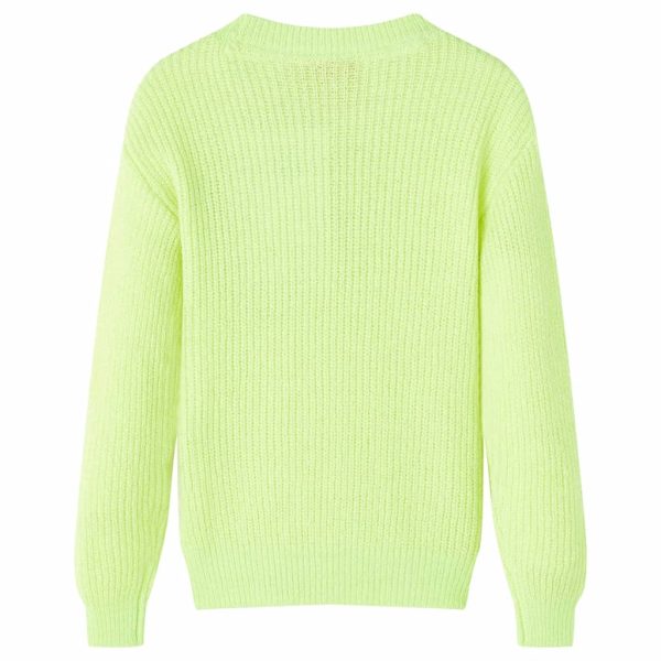 Camisola de malha para criança amarelo-néon 92 – Image 2