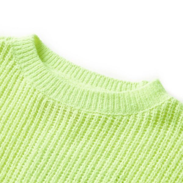Camisola de malha para criança amarelo-néon 92 – Image 3