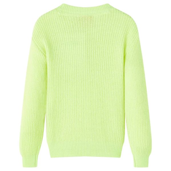 Camisola de malha para criança amarelo-néon 128 – Image 2