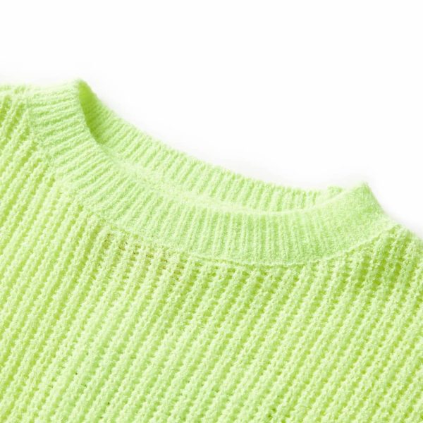 Camisola de malha para criança amarelo-néon 128 – Image 3