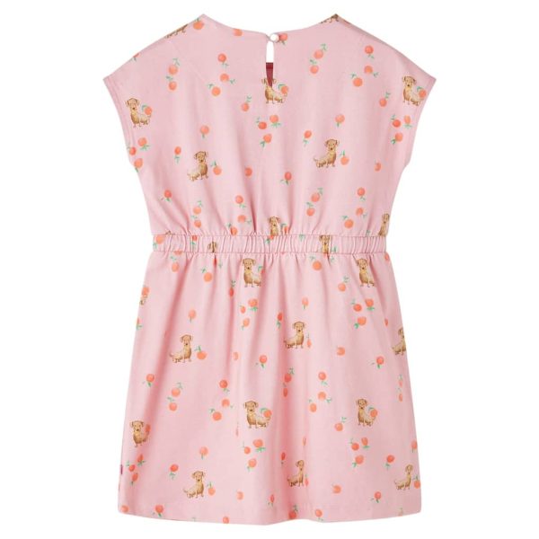 Vestido para criança com cordão laranja-claro 104 – Image 2