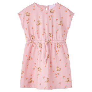 Vestido para criança com cordão laranja-claro 116