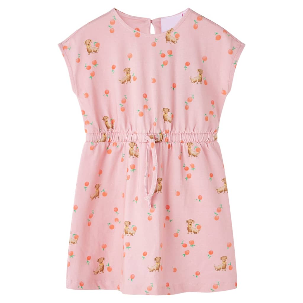 Vestido para criança com cordão laranja-claro 116