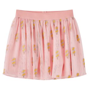 Saia de tule para criança rosa-claro 140