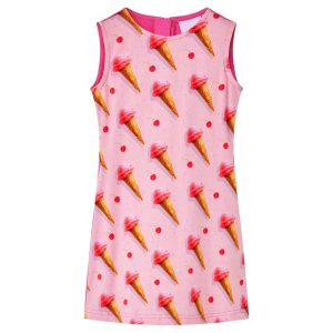 Vestido de criança rosa-choque 104