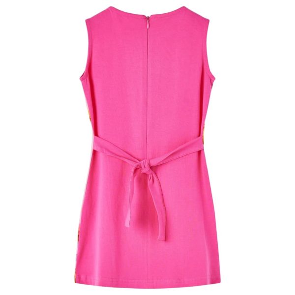 Vestido de criança rosa-choque 128 – Image 2