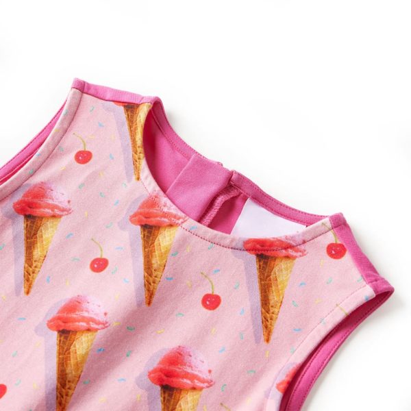 Vestido de criança rosa-choque 128 – Image 3